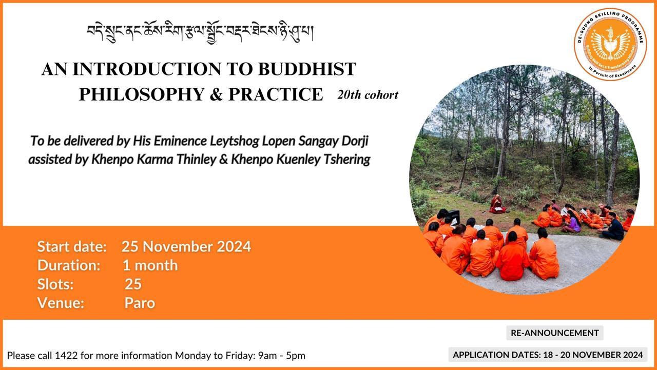 Re-Announcement-An Introduction to Buddhist Philosophy & Practice